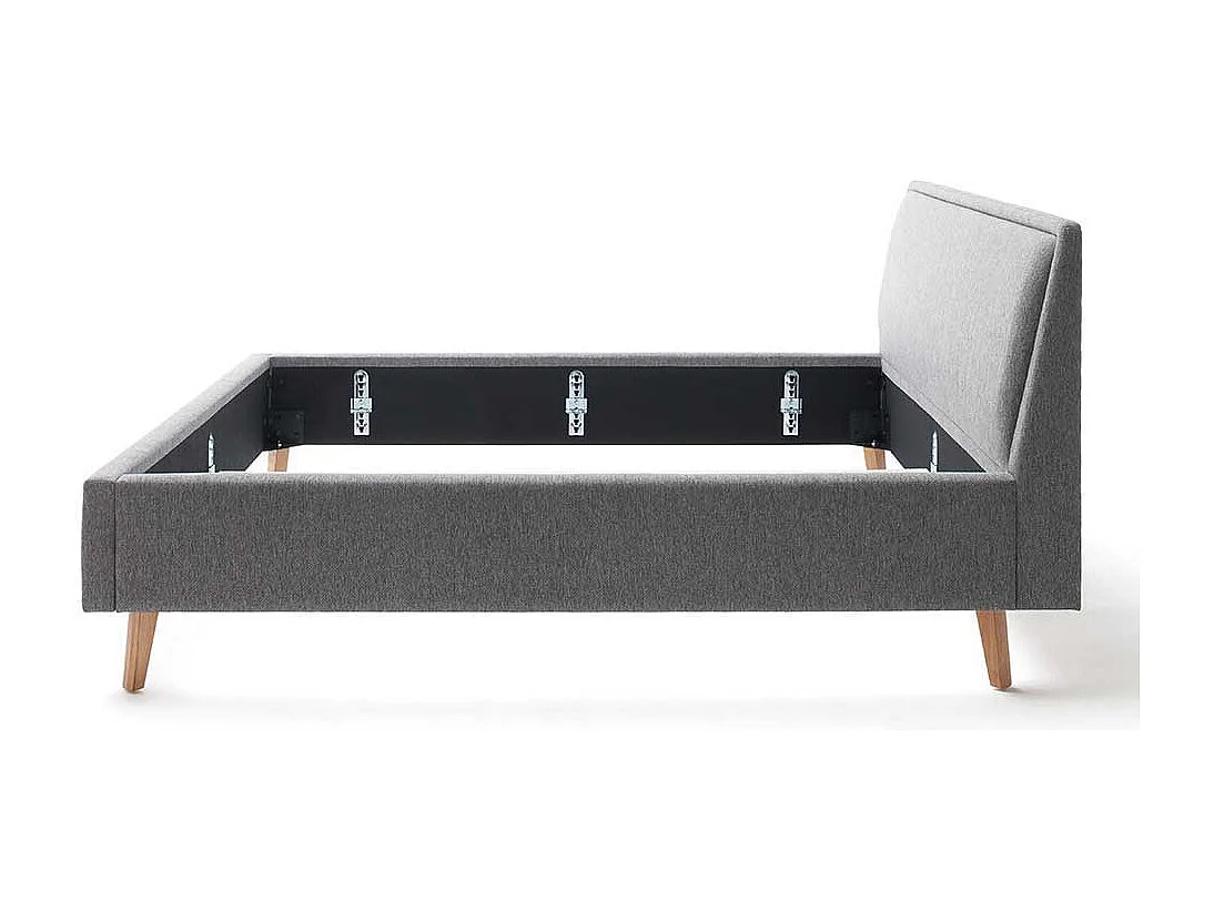 Gepolstertes Bett im Skandi Design 50 cm Einstiegshöhe