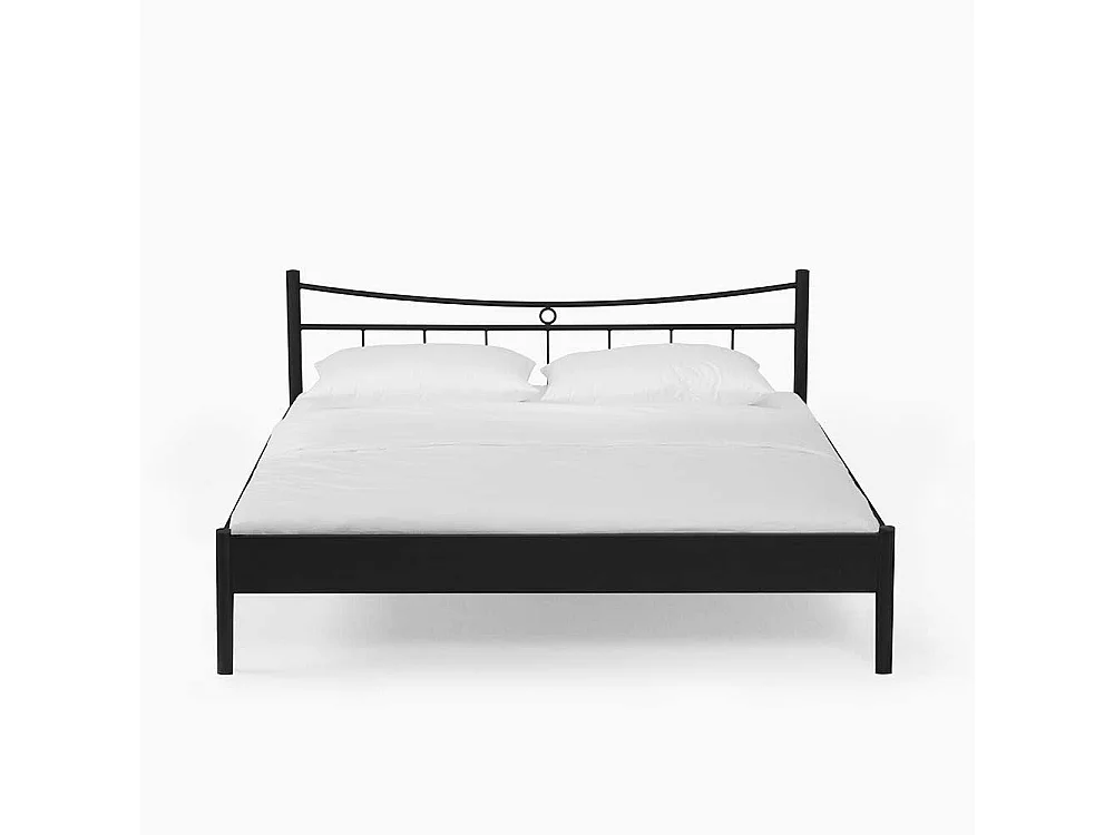 Bett in Schwarz pulverbeschichtet Eisen