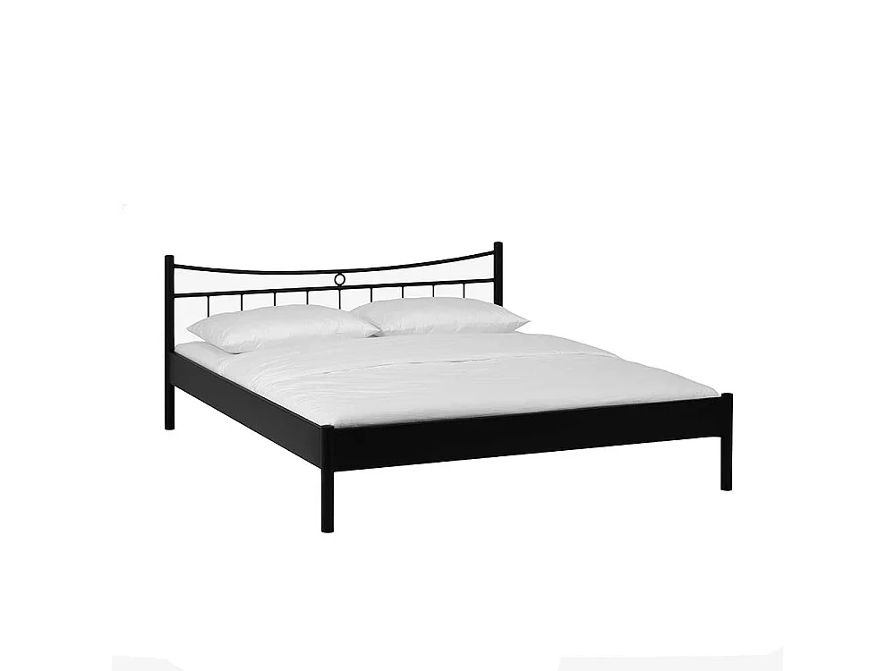 Bett in Schwarz pulverbeschichtet Eisen