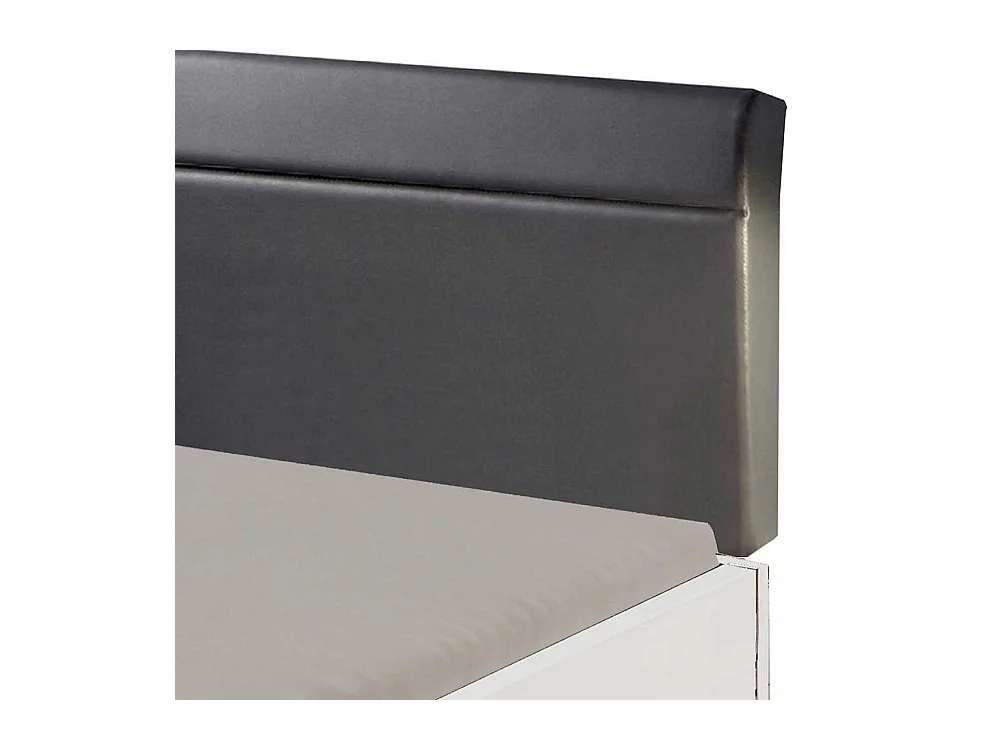 Großes Bett in modernem Design Weiß und Dunkelgrau