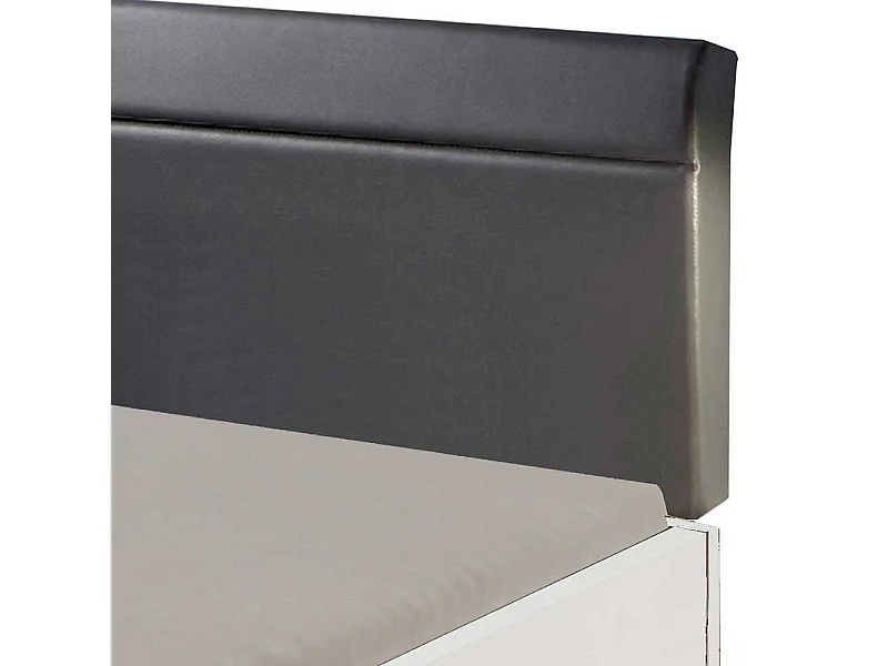 Großes Bett in modernem Design Weiß und Dunkelgrau