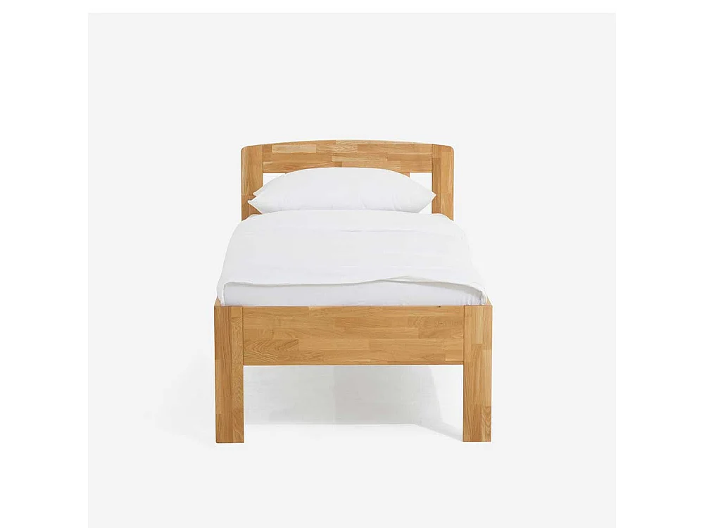 Singlebett aus Wildeiche Massivholz Honigfarben geölt