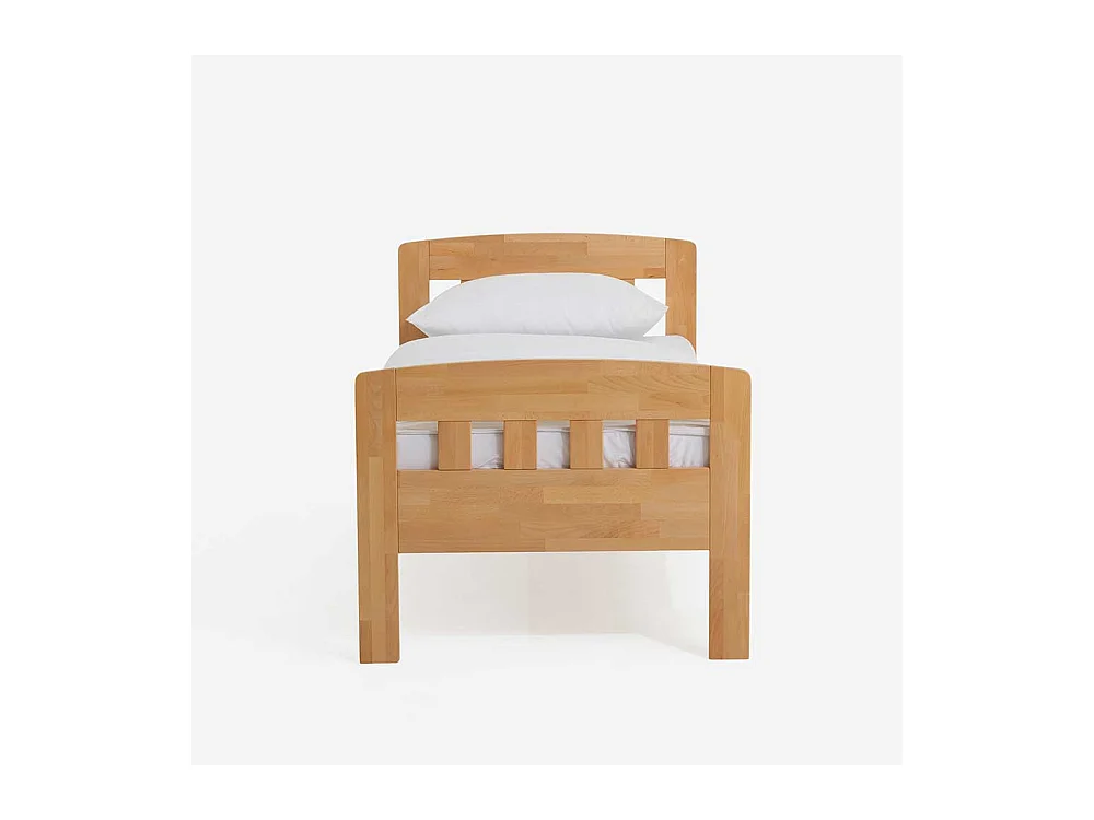 Einzelbett aus Buche Massivholz Komforthöhe
