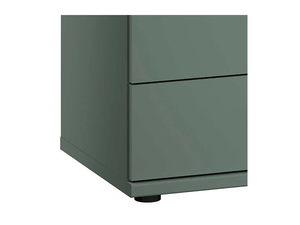 Doppelbett Überlänge in Graugrün modernen Landhausstil