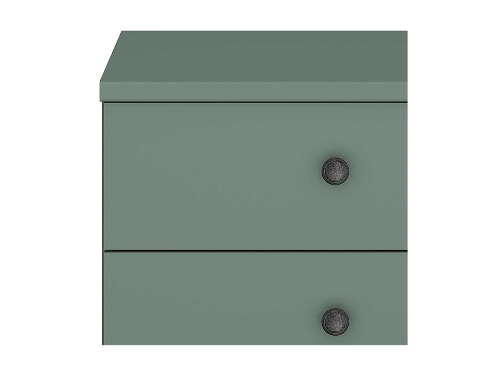 Doppelbett Überlänge in Graugrün modernen Landhausstil