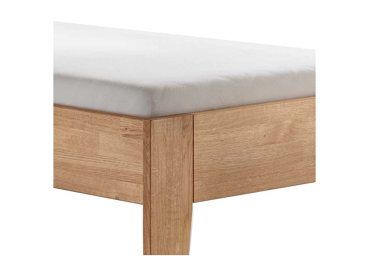 Einzelbett Massivholzbett in Wildeichefarben im Landhausstil