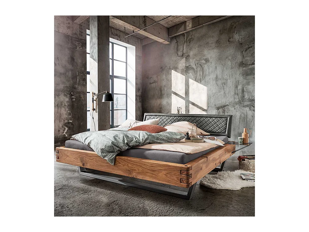 Bettgestell Doppelbettgestell aus Massivholz mit Bügelgestell