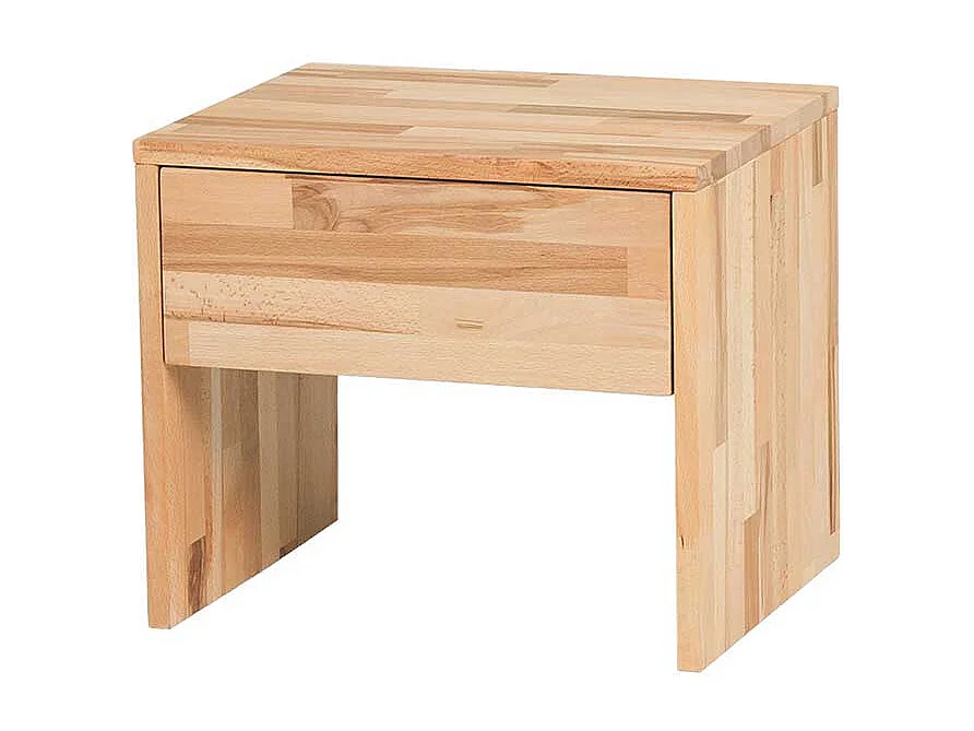 Bett aus Kernbuche massiv natur geölt (dreiteilig)