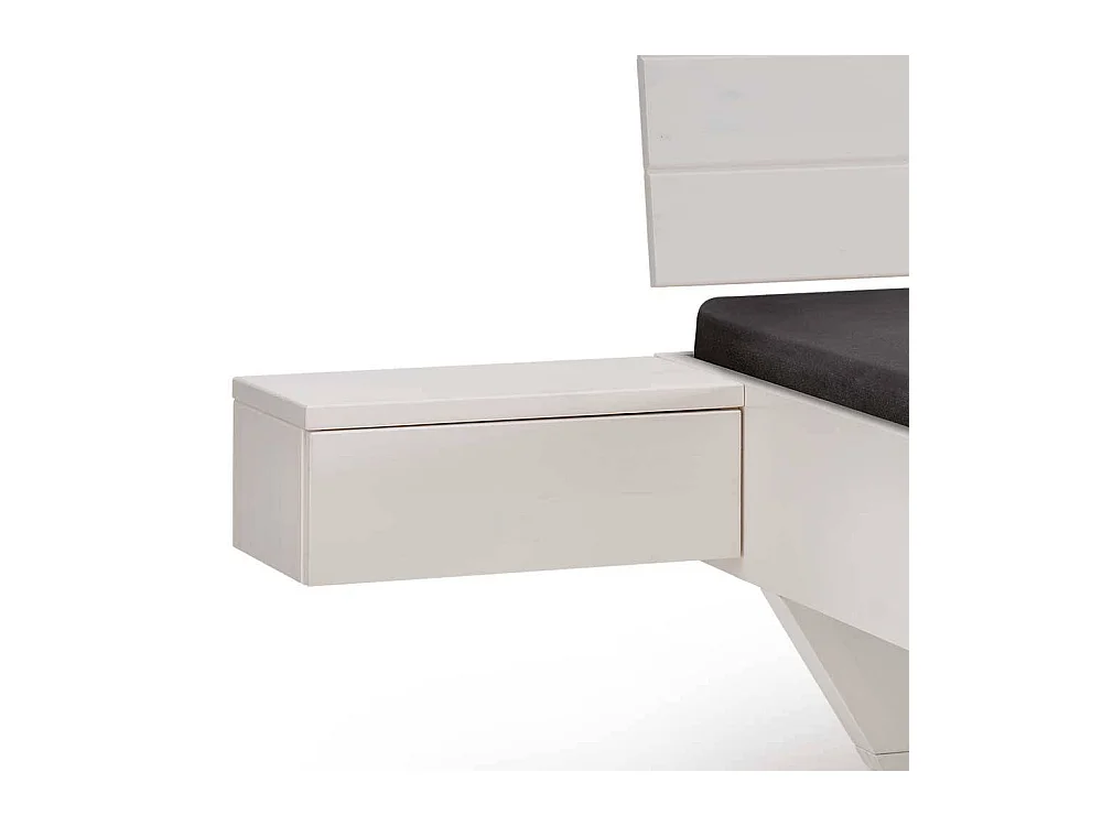 Massivholzbett Bett aus Kiefer Massivholz in Weiß