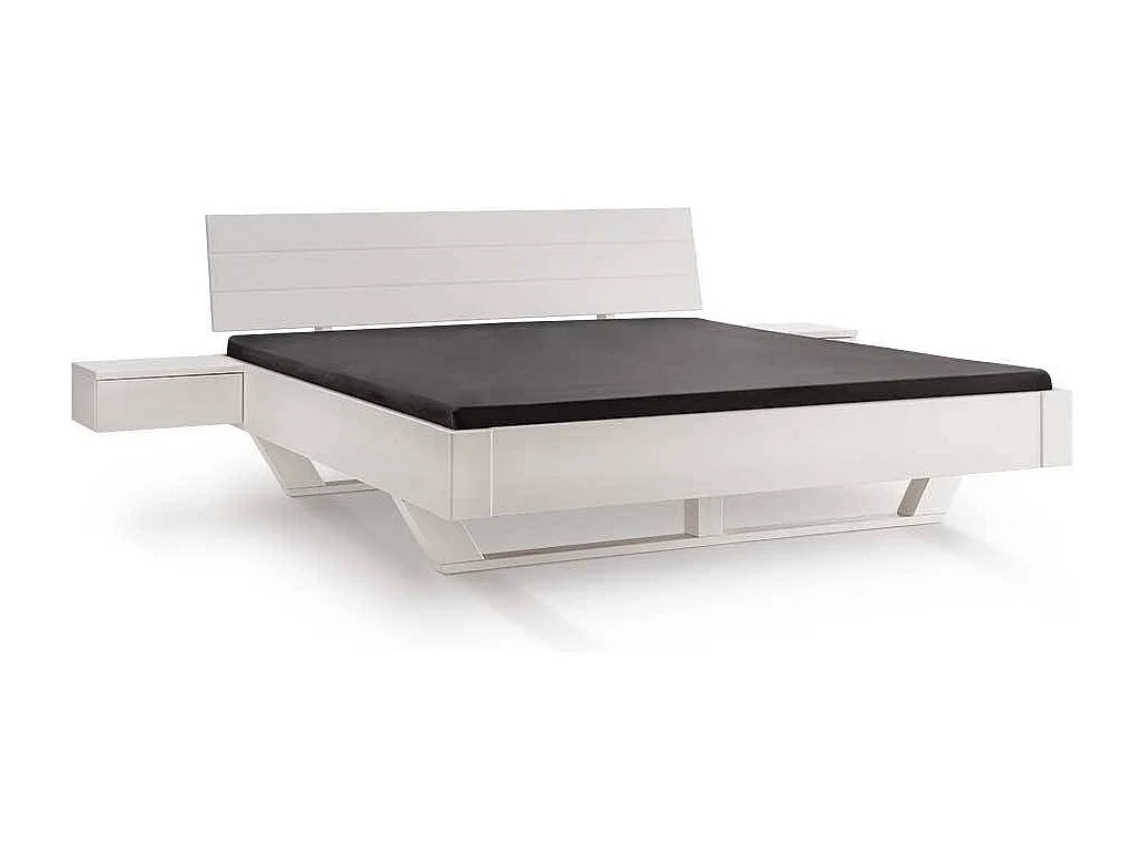 Massivholzbett Bett aus Kiefer Massivholz in Weiß