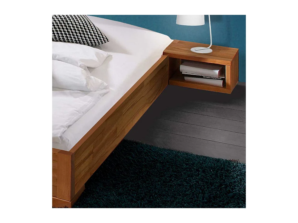 Bett aus Kernbuche Massivholz Nachttisch