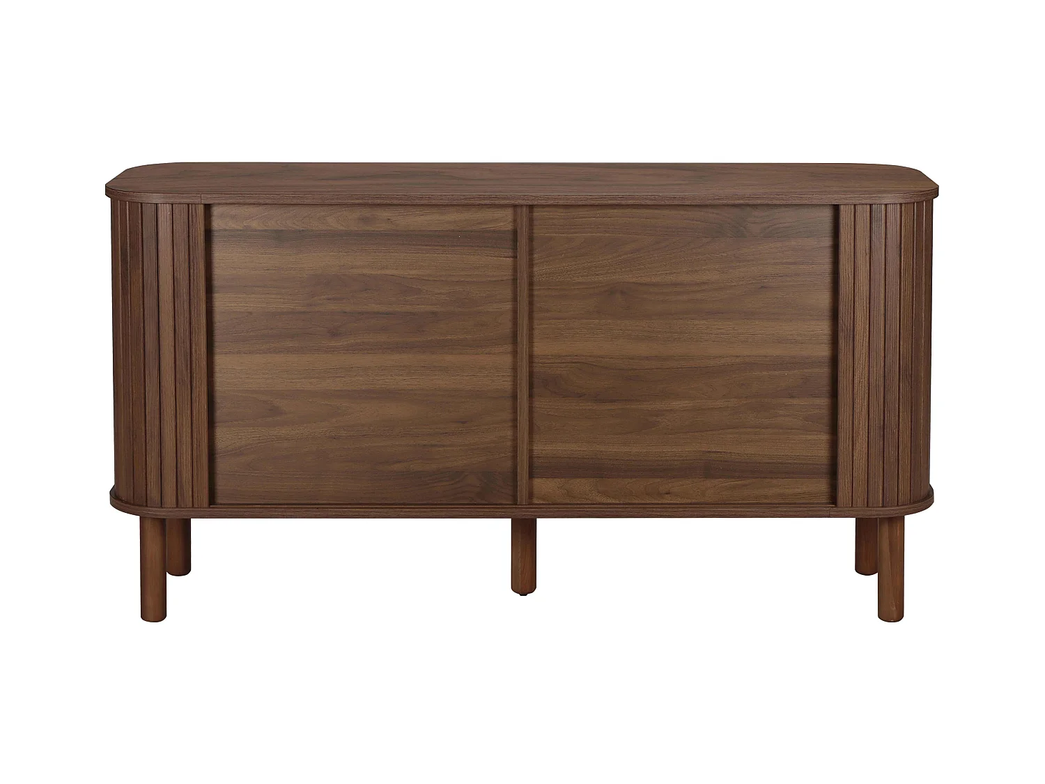 Buffet 2 portes scandinave rectangulaire L140 cm bois foncé