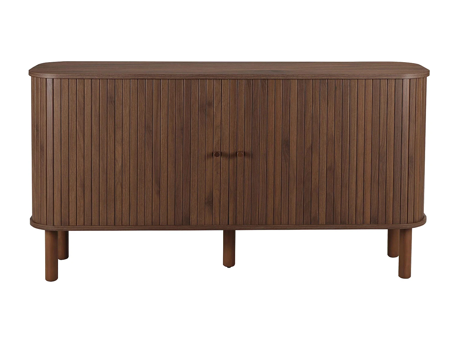Buffet 2 portes scandinave rectangulaire L140 cm bois foncé