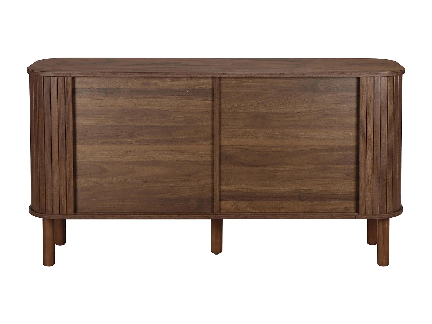 Buffet 2 portes scandinave rectangulaire L140 cm bois foncé