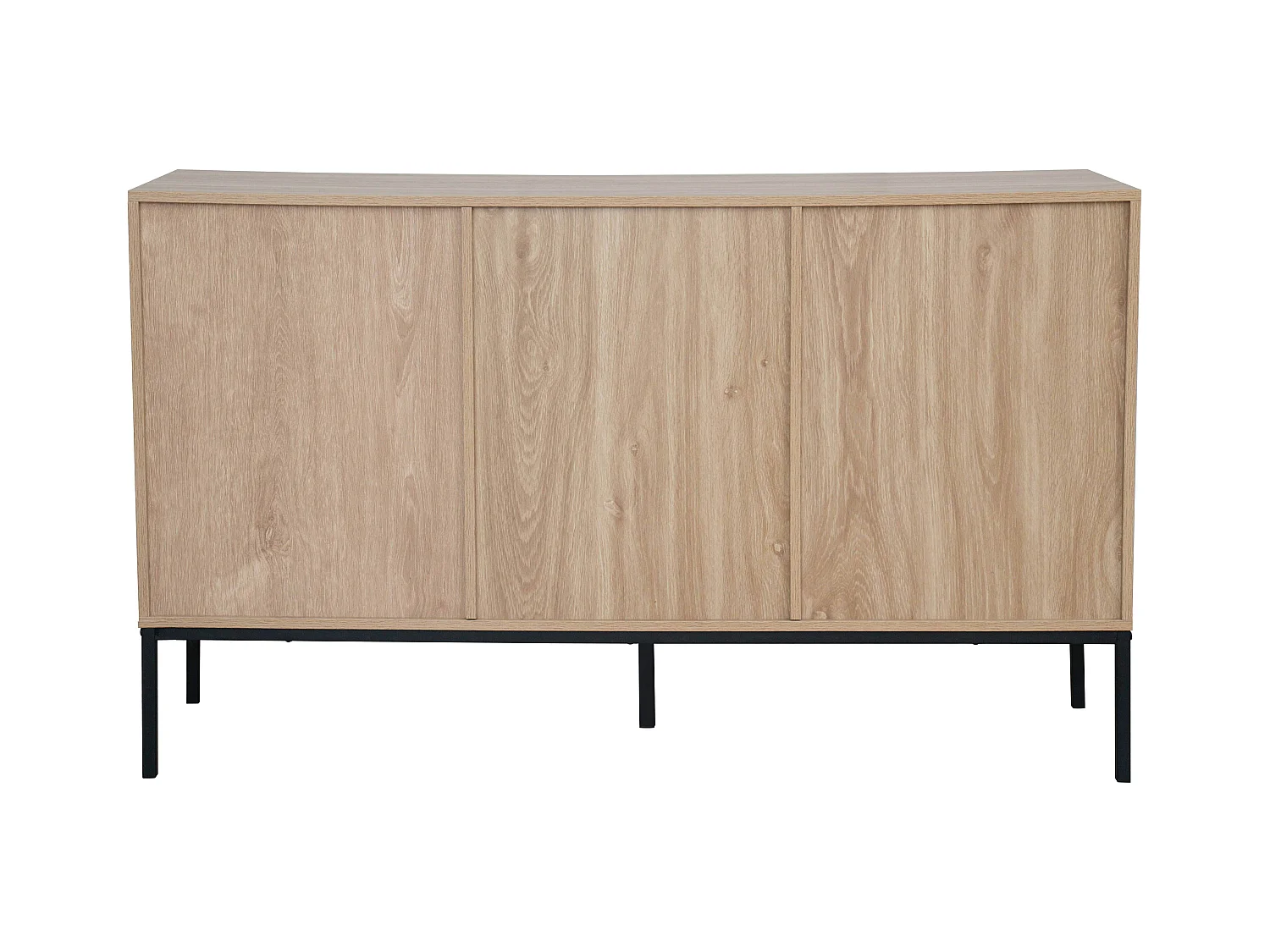 Buffet 3 portes moderne rectangulaire L147 cm bois clair