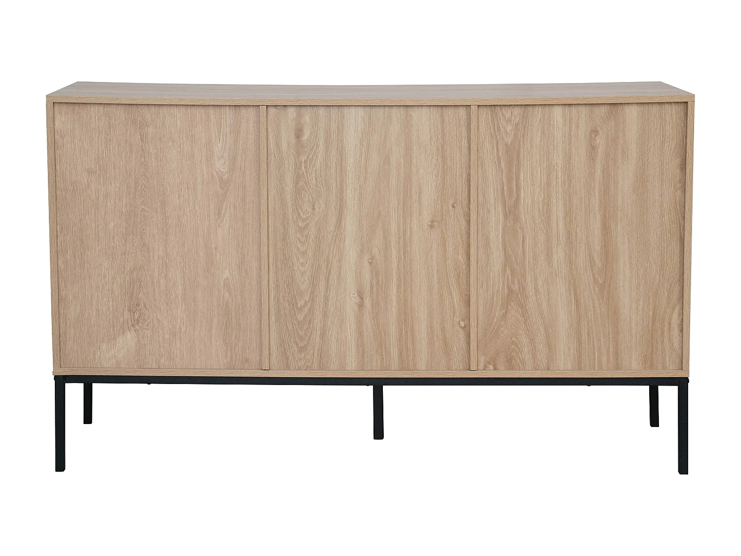 Buffet 3 portes moderne rectangulaire L147 cm bois clair