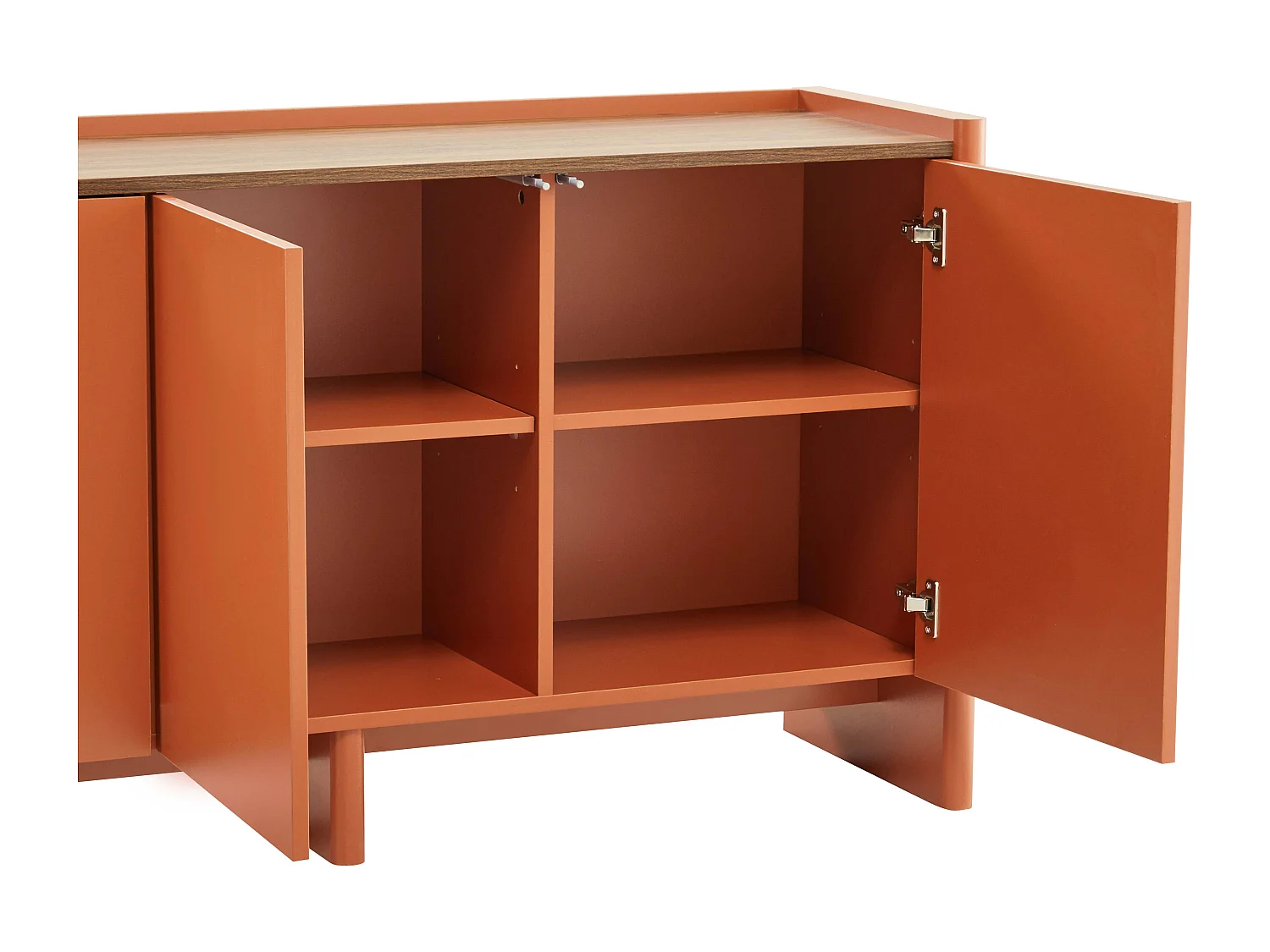 Buffet 3 portes moderne rectangulaire L140 cm orange