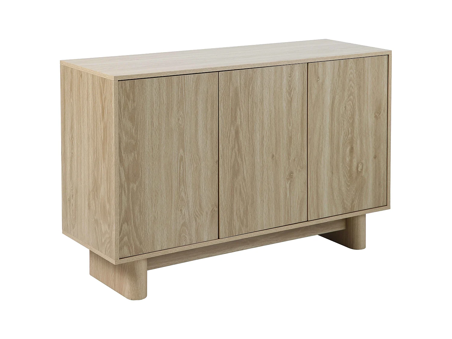 Buffet 3 portes 120 cm scandinave bois clair