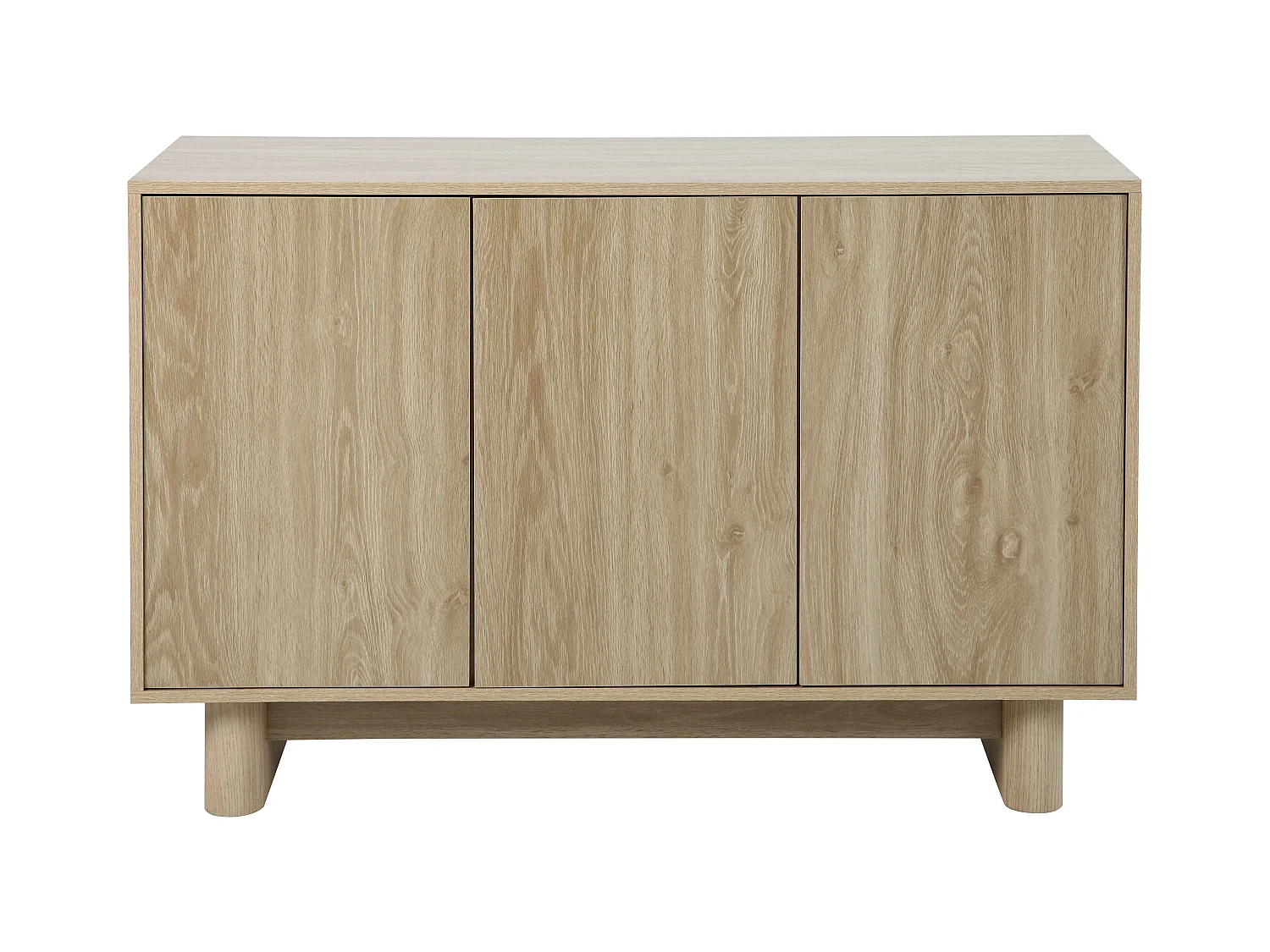 Buffet 3 portes 120 cm scandinave bois clair