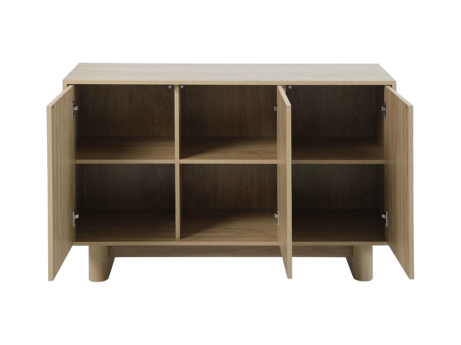 Buffet 3 portes 120 cm scandinave bois clair