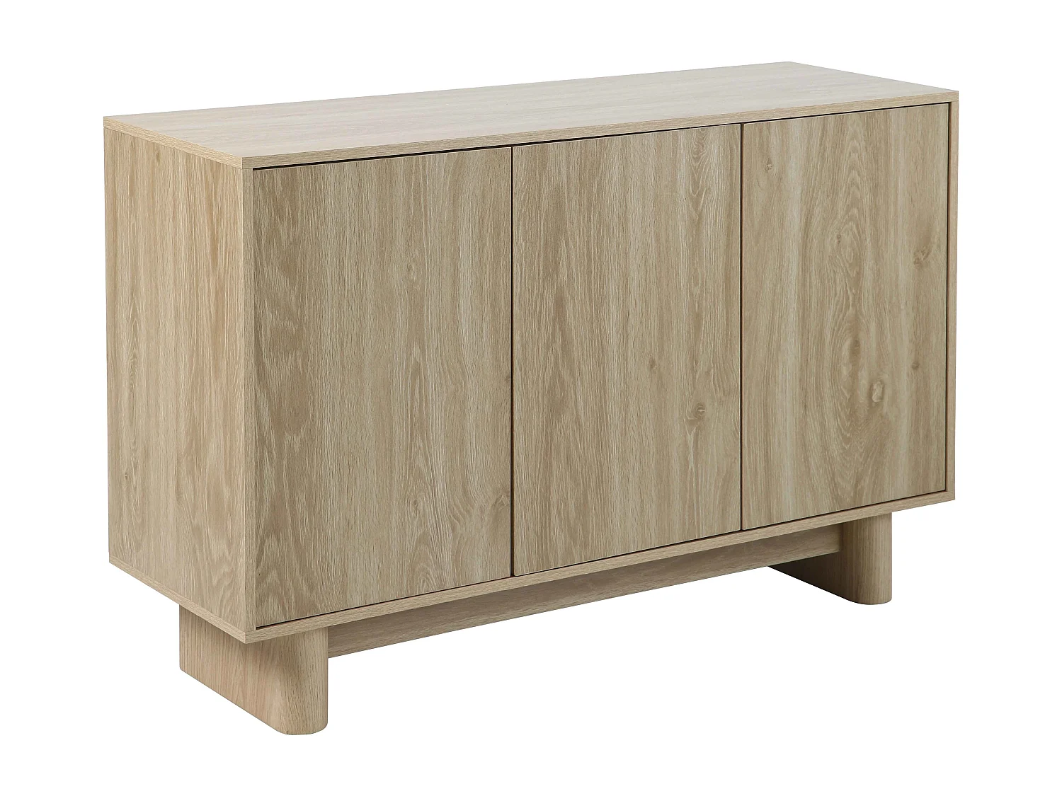 Buffet 3 portes 120 cm scandinave bois clair