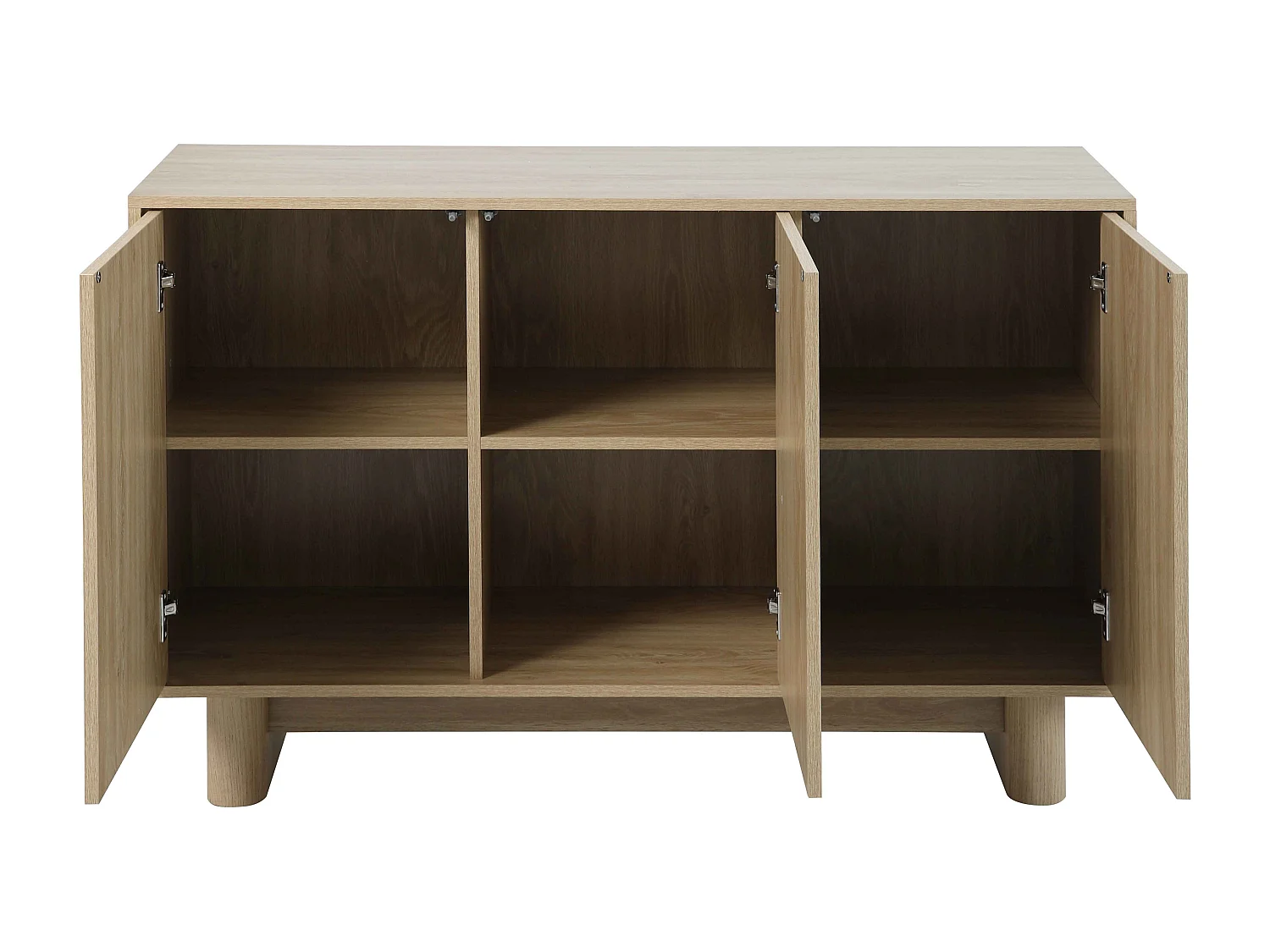 Buffet 3 portes 120 cm scandinave bois clair