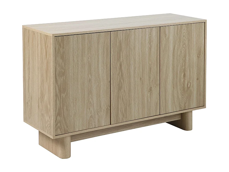 Buffet 3 portes 120 cm scandinave bois clair
