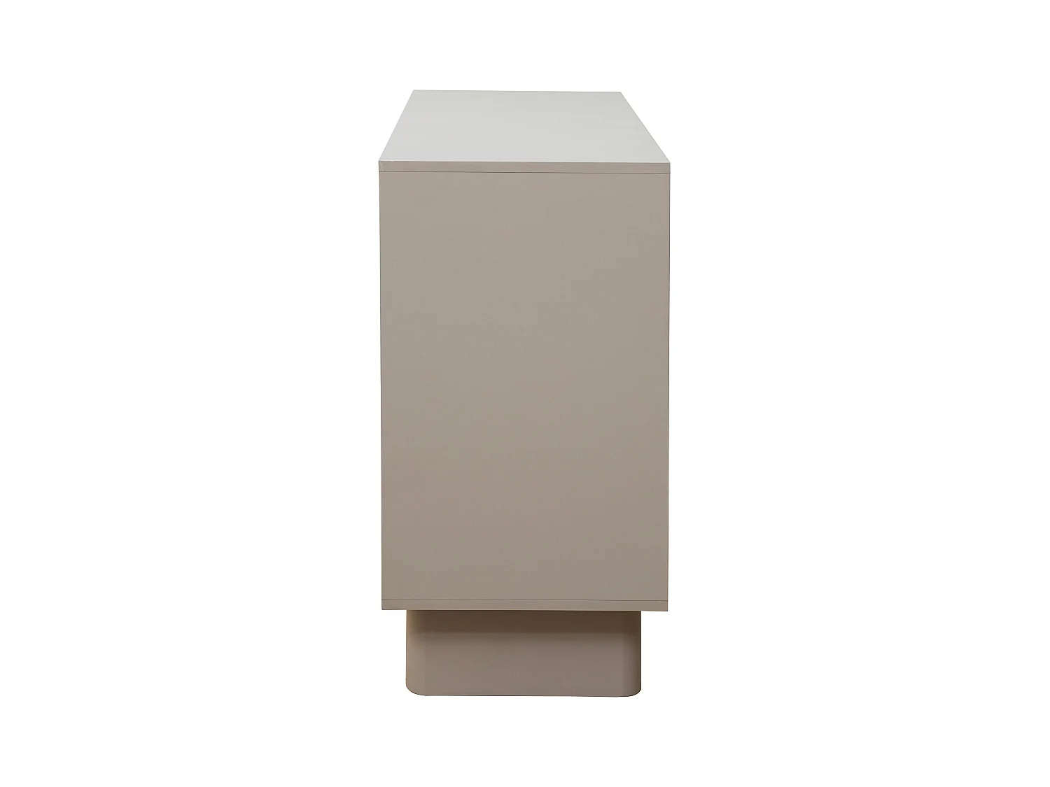 Buffet 3 portes moderne rectangulaire L124 cm beige