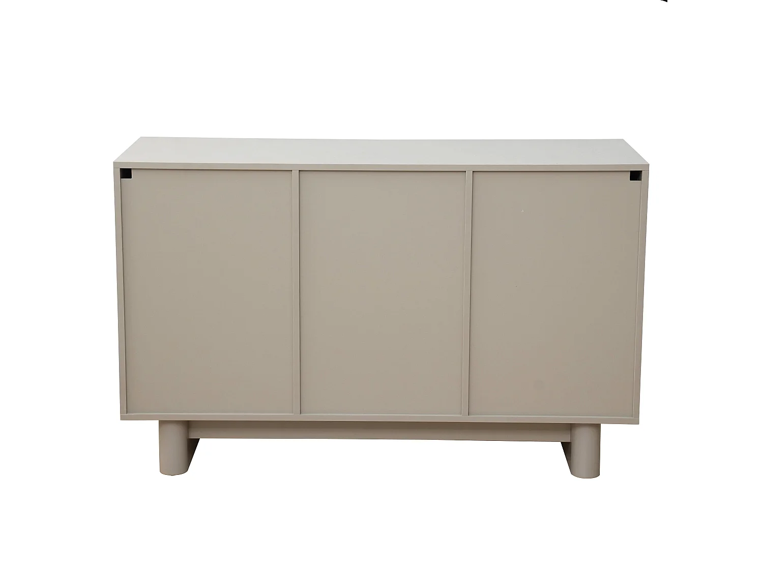 Buffet 3 portes moderne rectangulaire L124 cm beige