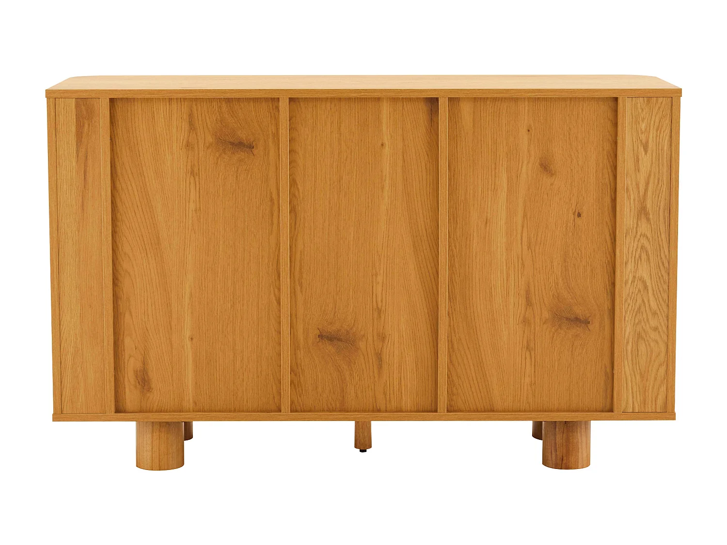 Buffet 3 portes moderne rectangulaire L120 cm bois clair