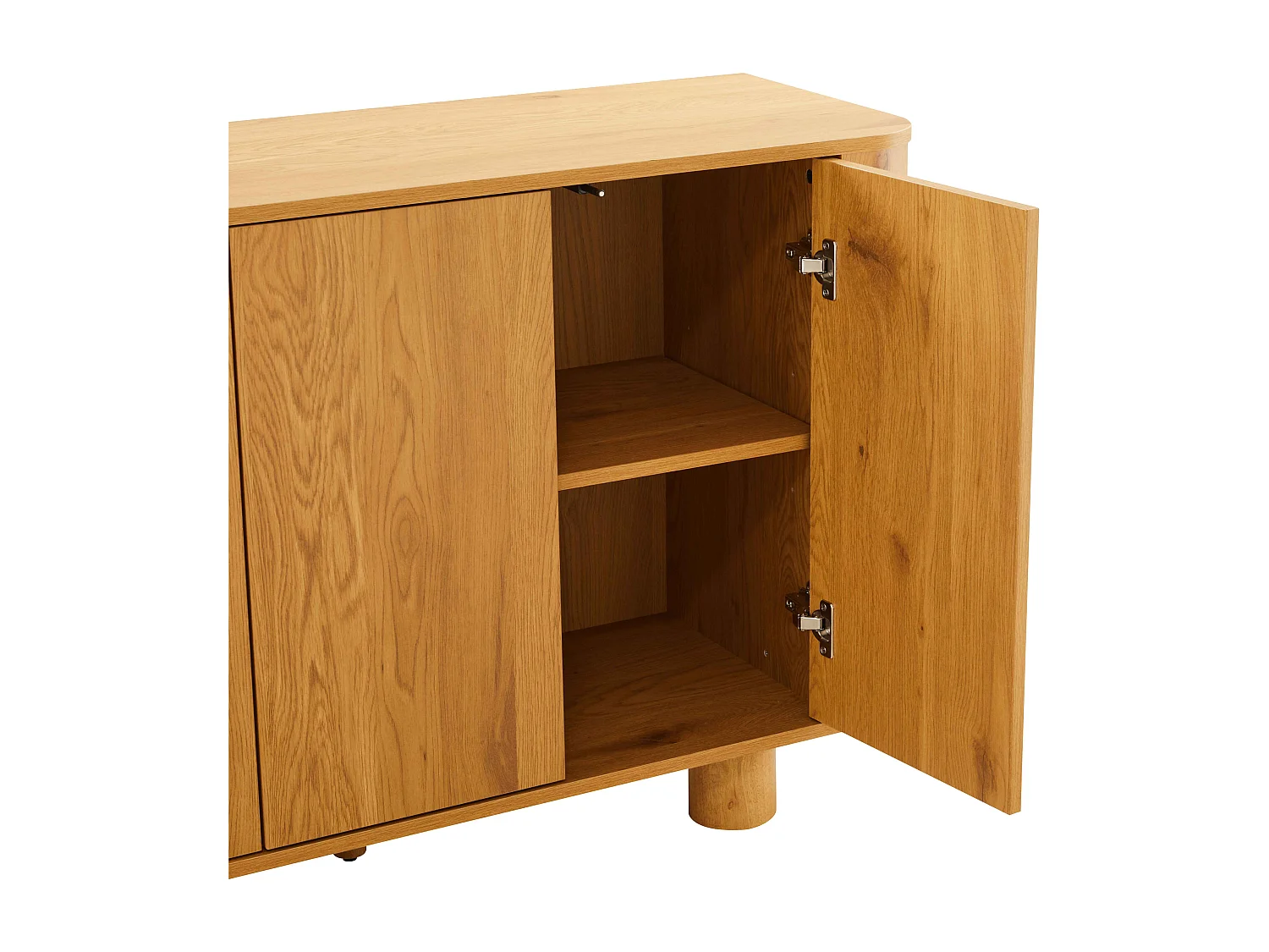 Buffet 3 portes moderne rectangulaire L120 cm bois clair