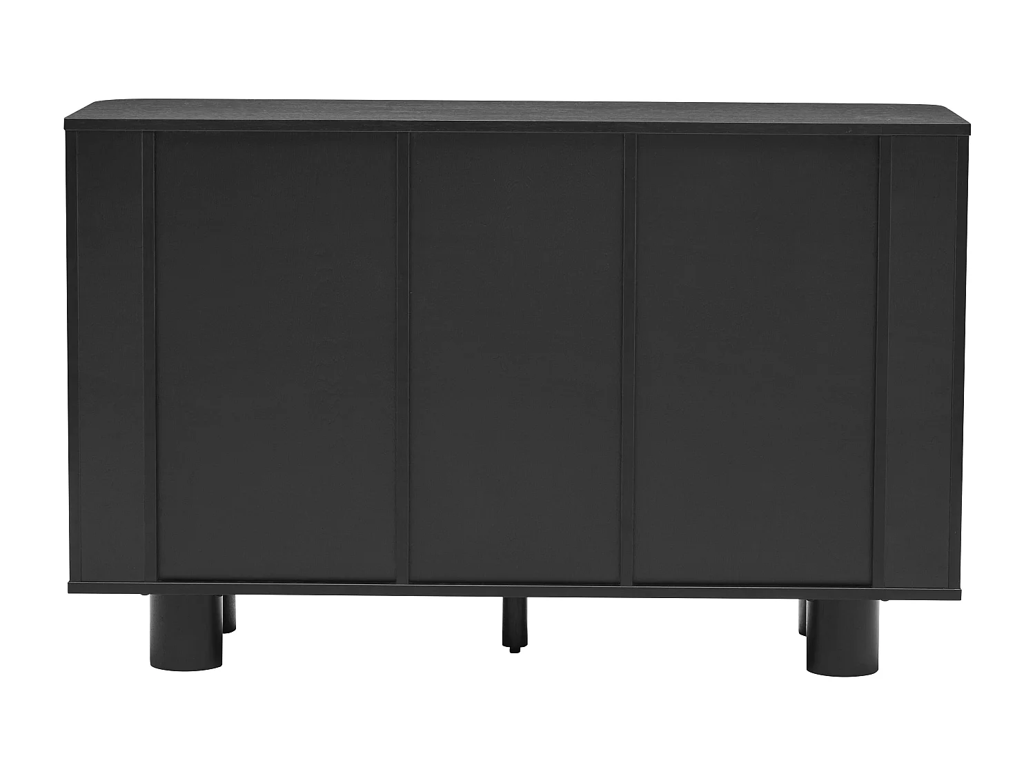 Moderne rechthoekige buffetkast met 3 deuren L120 cm zwart hout