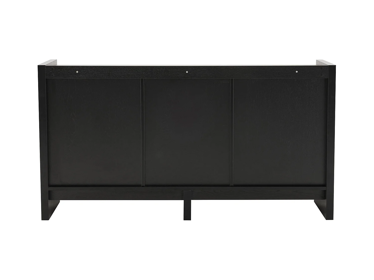 Buffet 3 portes moderne rectangulaire L140 cm bois noir