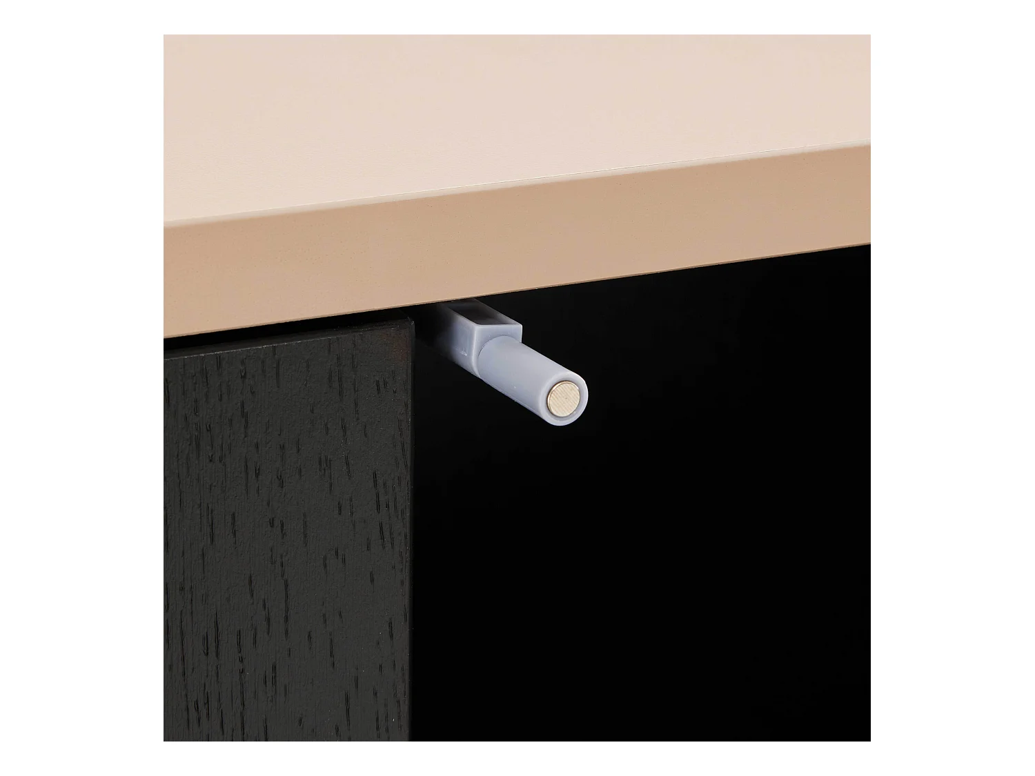 Buffet 3 portes moderne rectangulaire L140 cm bois noir