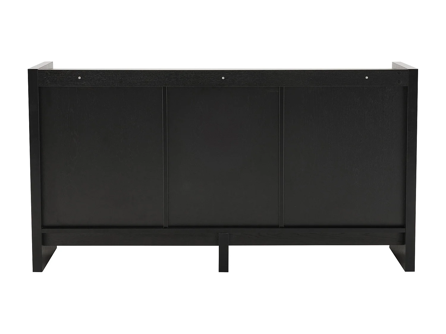 Buffet 3 portes moderne rectangulaire L140 cm bois noir