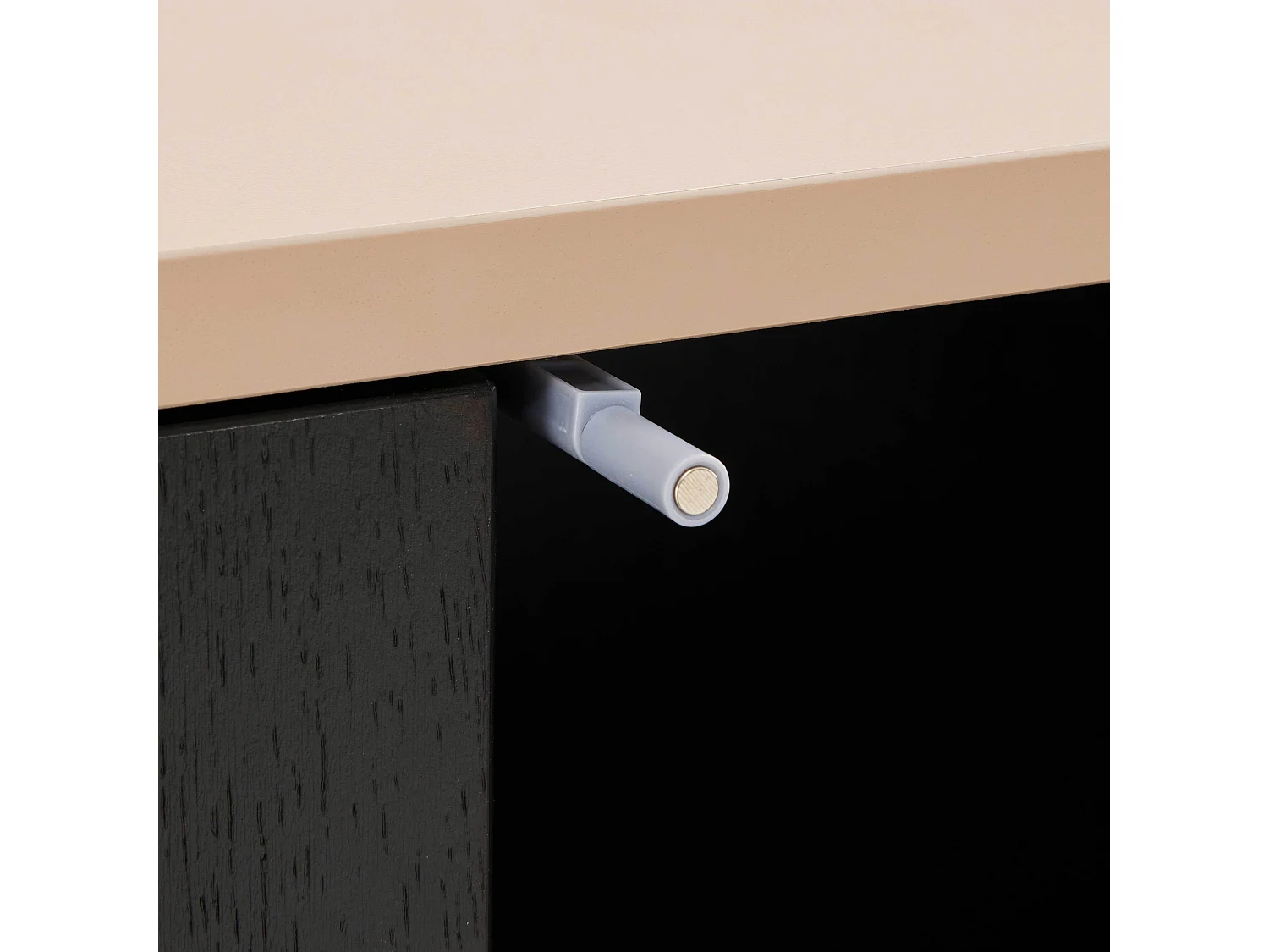 Buffet 3 portes moderne rectangulaire L140 cm bois noir