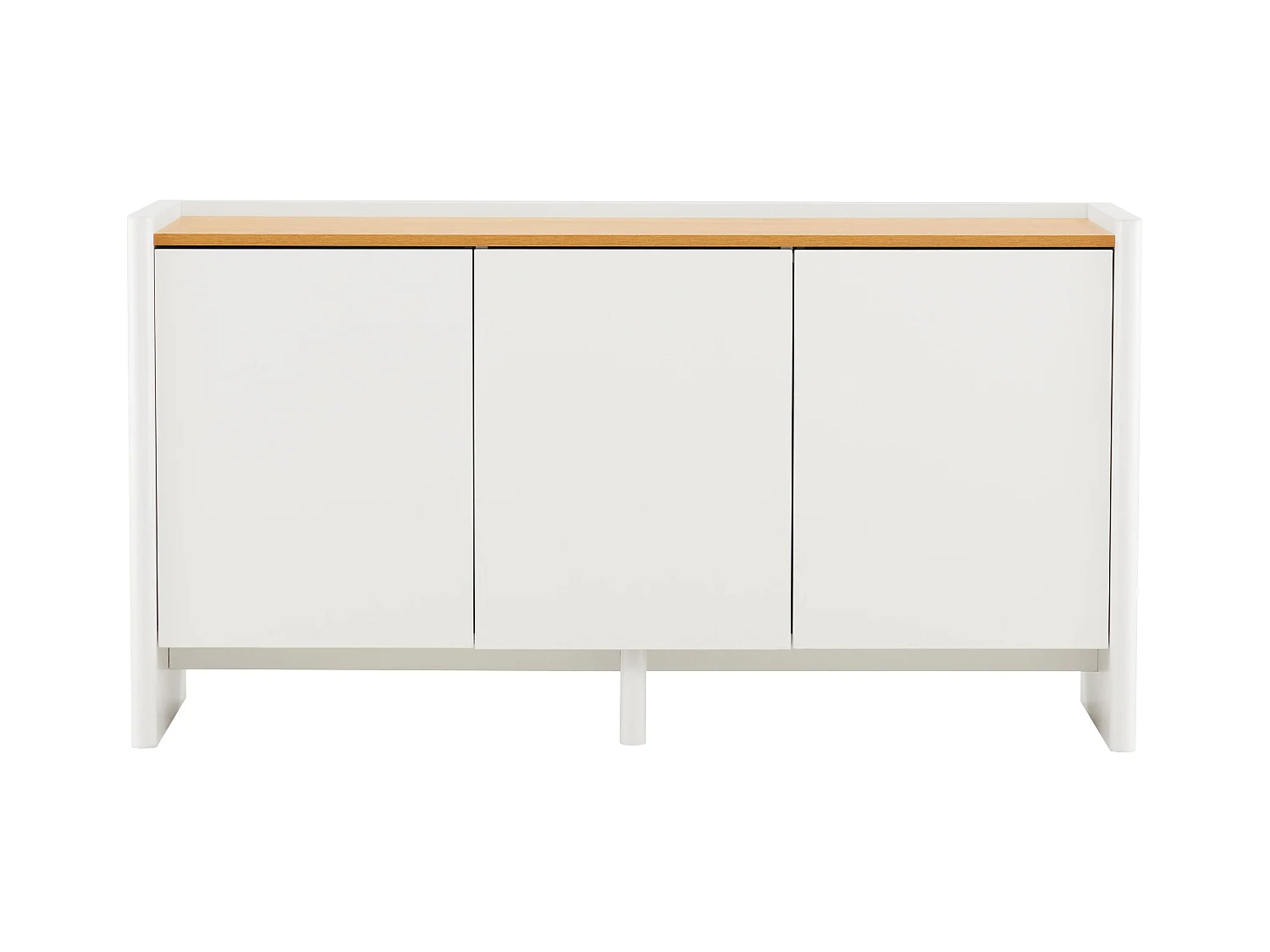 Buffet 3 portes moderne rectangulaire L140 cm écru