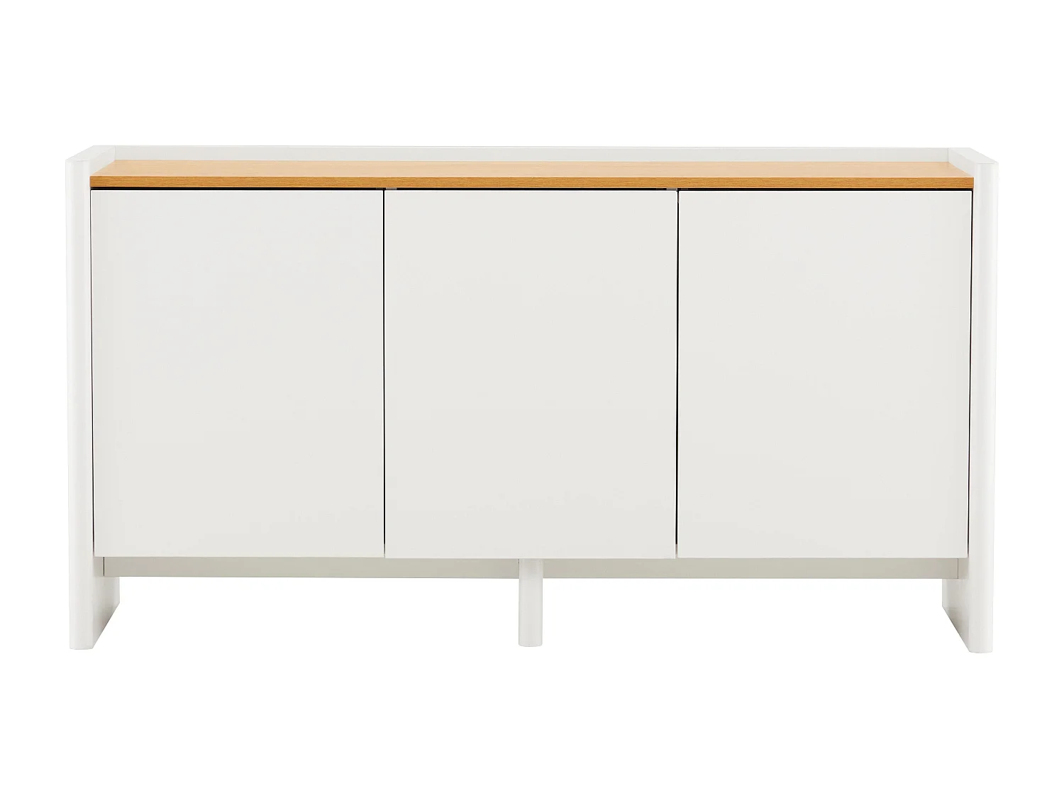 Buffet 3 portes moderne rectangulaire L140 cm écru