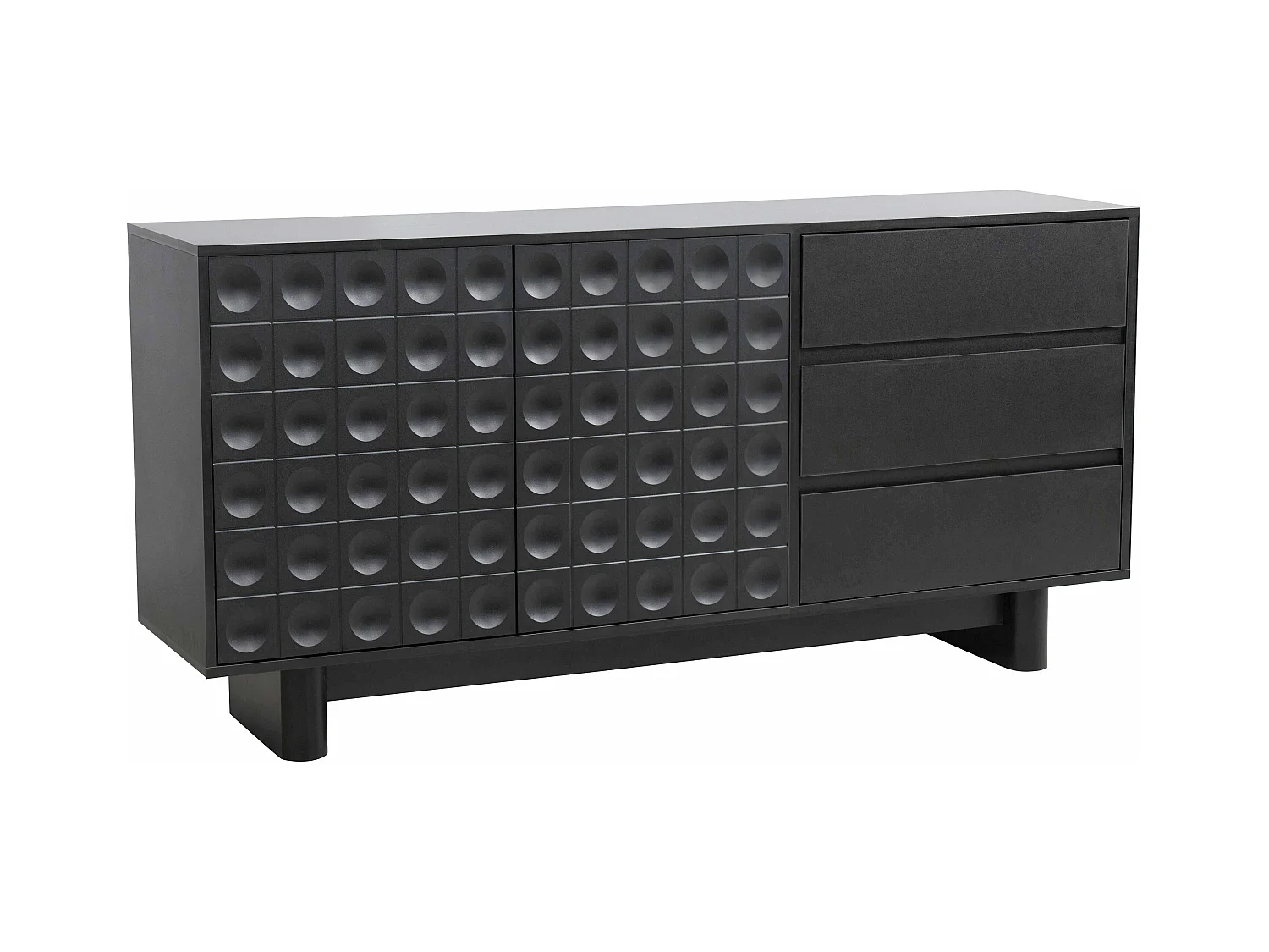 Buffet moderne rectangulaire L160 cm noir