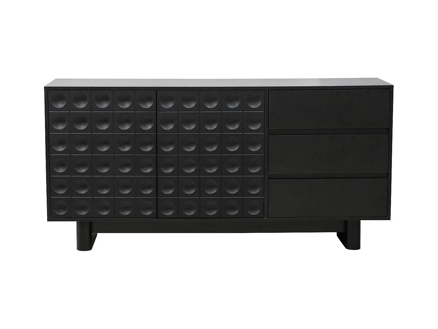 Buffet moderne rectangulaire L160 cm noir