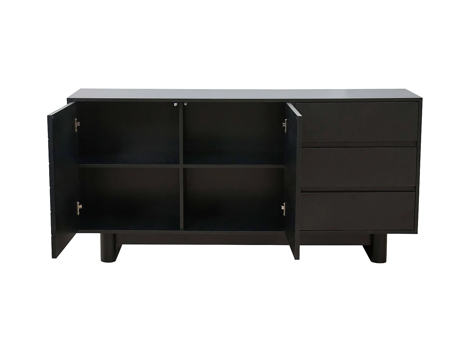 Buffet moderne rectangulaire L160 cm noir