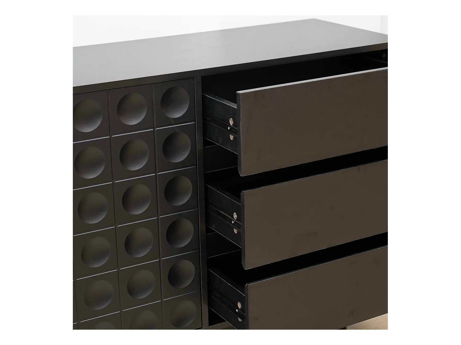 Buffet moderne rectangulaire L160 cm noir