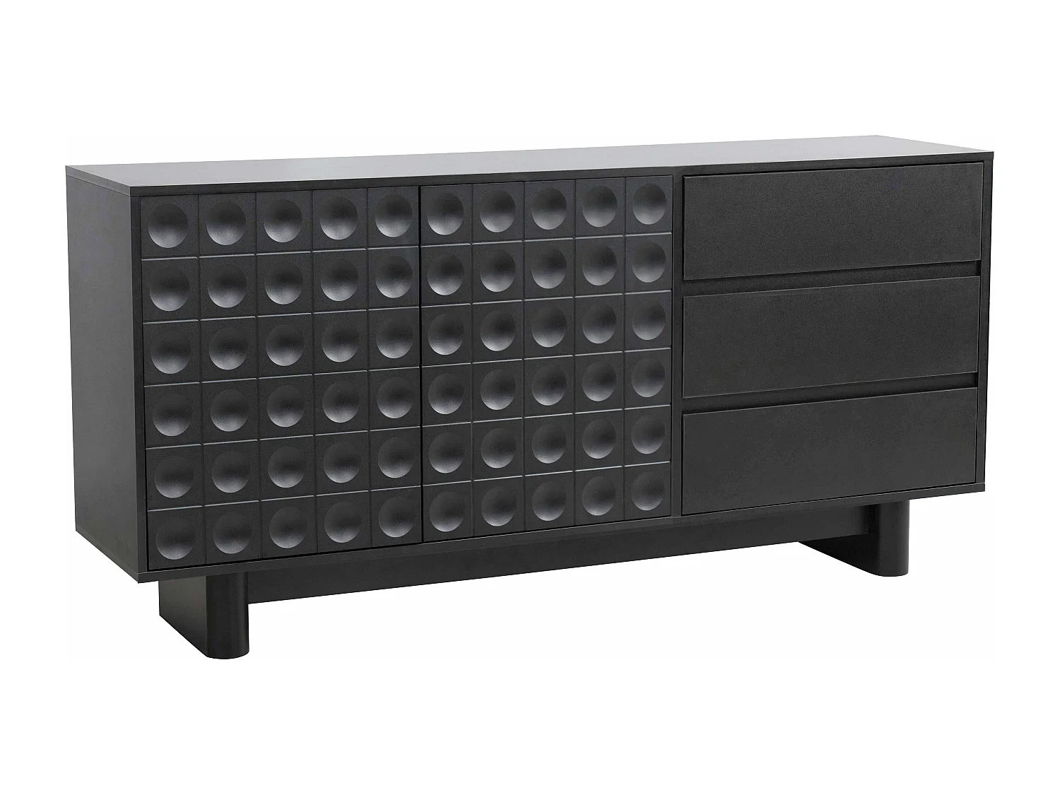 Buffet moderne rectangulaire L160 cm noir