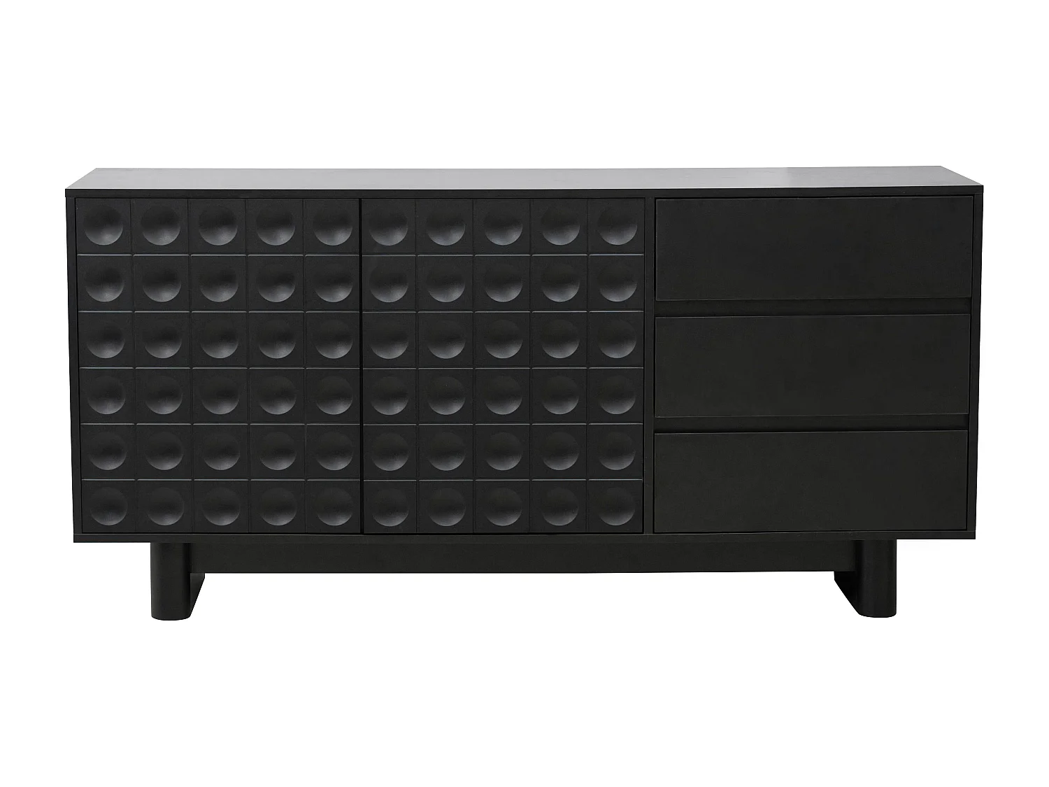 Buffet moderne rectangulaire L160 cm noir