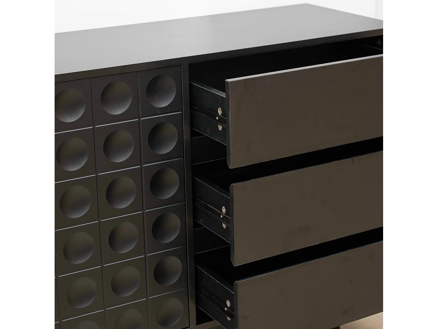 Buffet moderne rectangulaire L160 cm noir