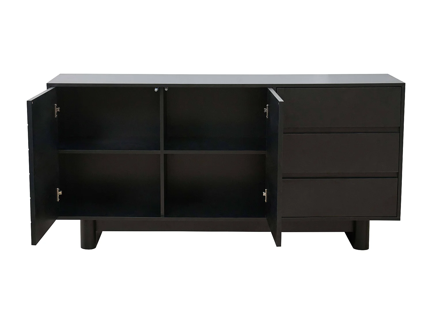 Buffet moderne rectangulaire L160 cm noir