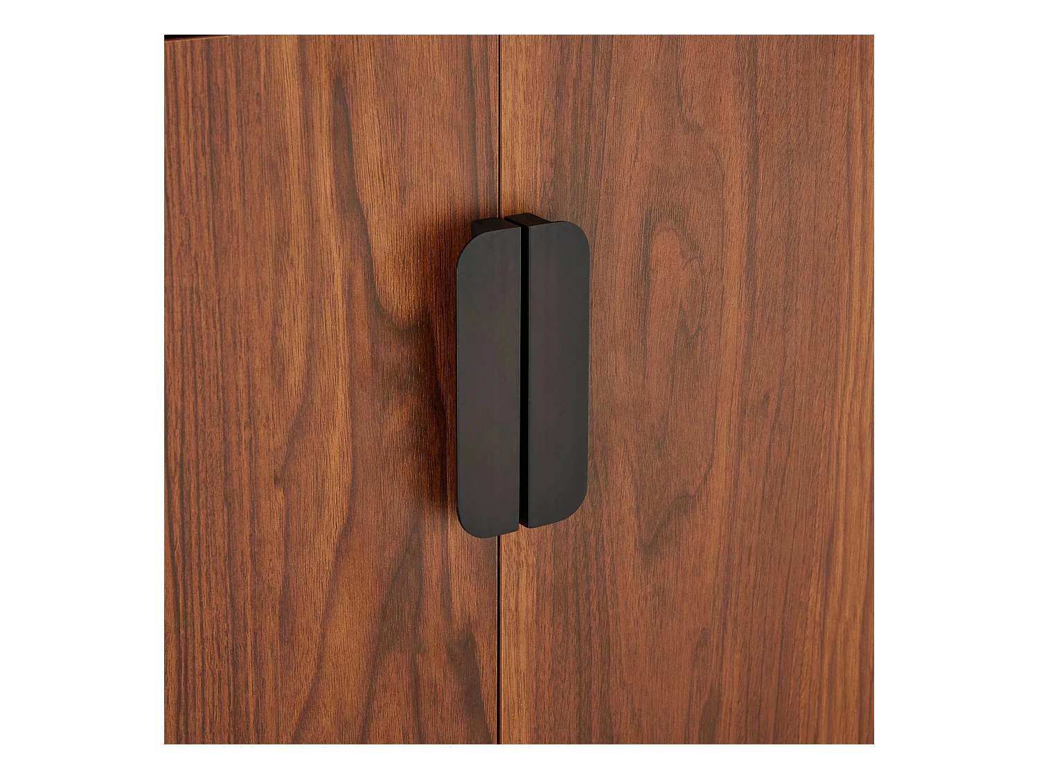 Buffet moderne 4 portes 160 cm bois foncé