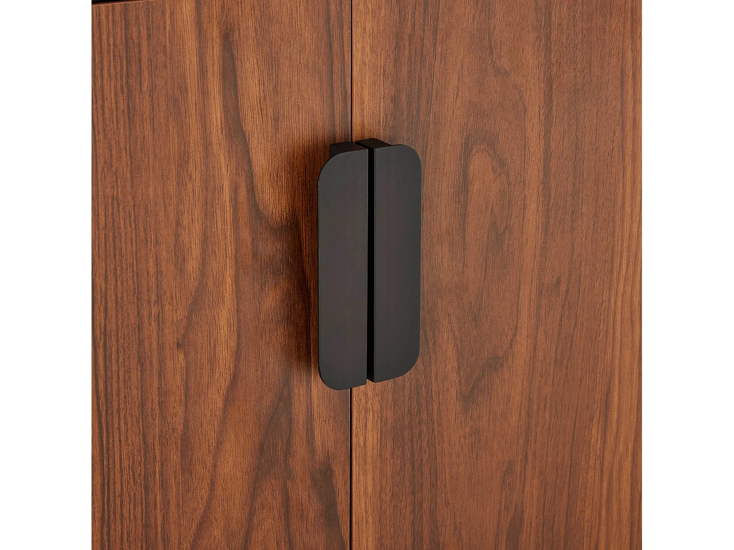 Buffet moderne 4 portes 160 cm bois foncé