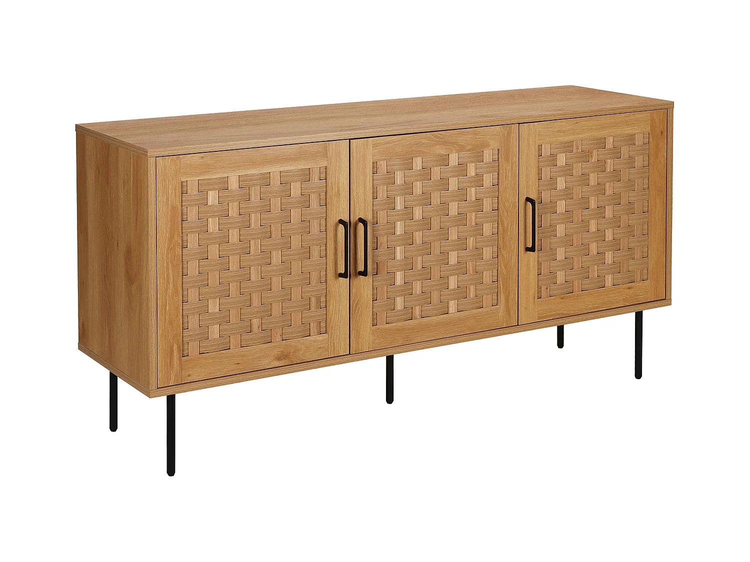 Buffet 3 portes scandinave rectangulaire L150 cm bois