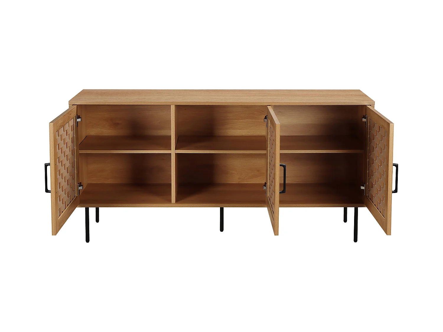 Buffet 3 portes scandinave rectangulaire L150 cm bois